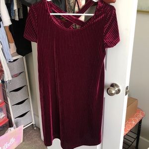Velvet shift dress
